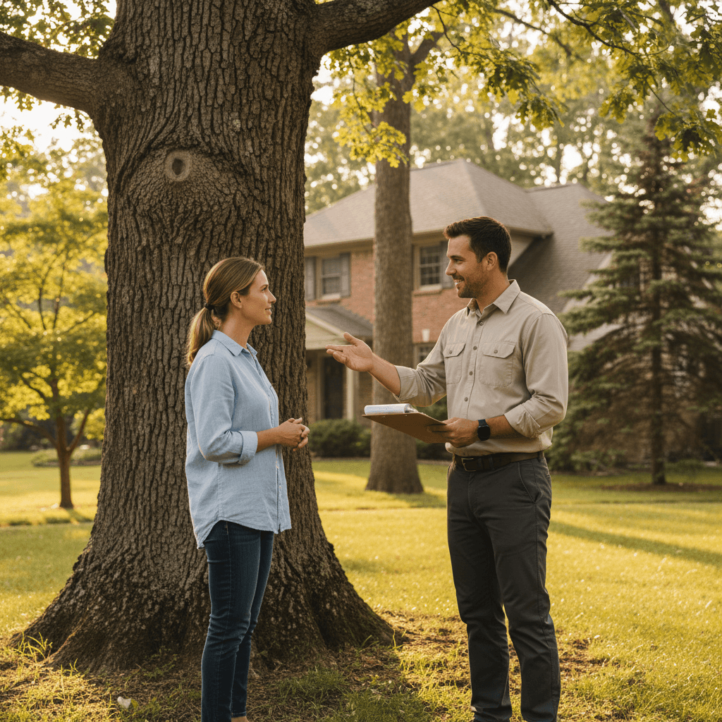 Free tree assessment consultation with homeowner