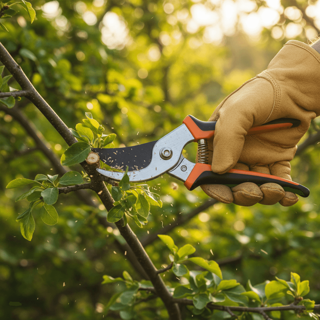 Professional tree trimming with clean, precise cuts