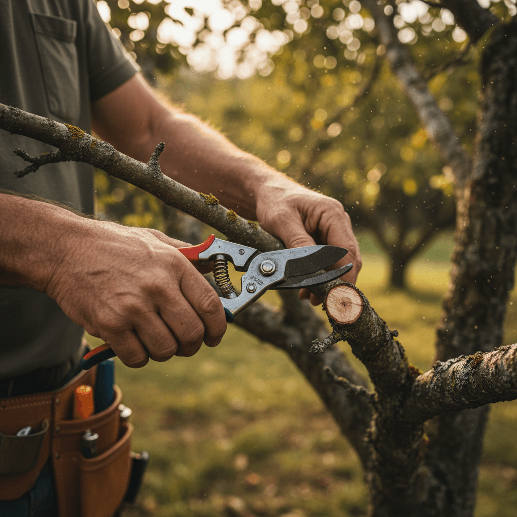 Well-shaped tree after professional trimming service
